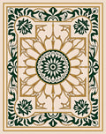 Elegant Floral Medallion Pattern Design Rug