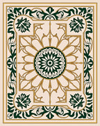 Elegant Floral Medallion Pattern Design Rug