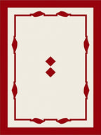 Classic Red Diamond Border Rug