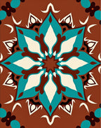 Geometric Floral Mandala Design Rug