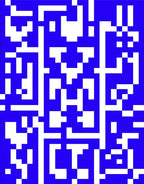 Abstract Blue White Geometric Grid Pattern Rug