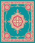 Ornate Floral Medallion Pattern Rug