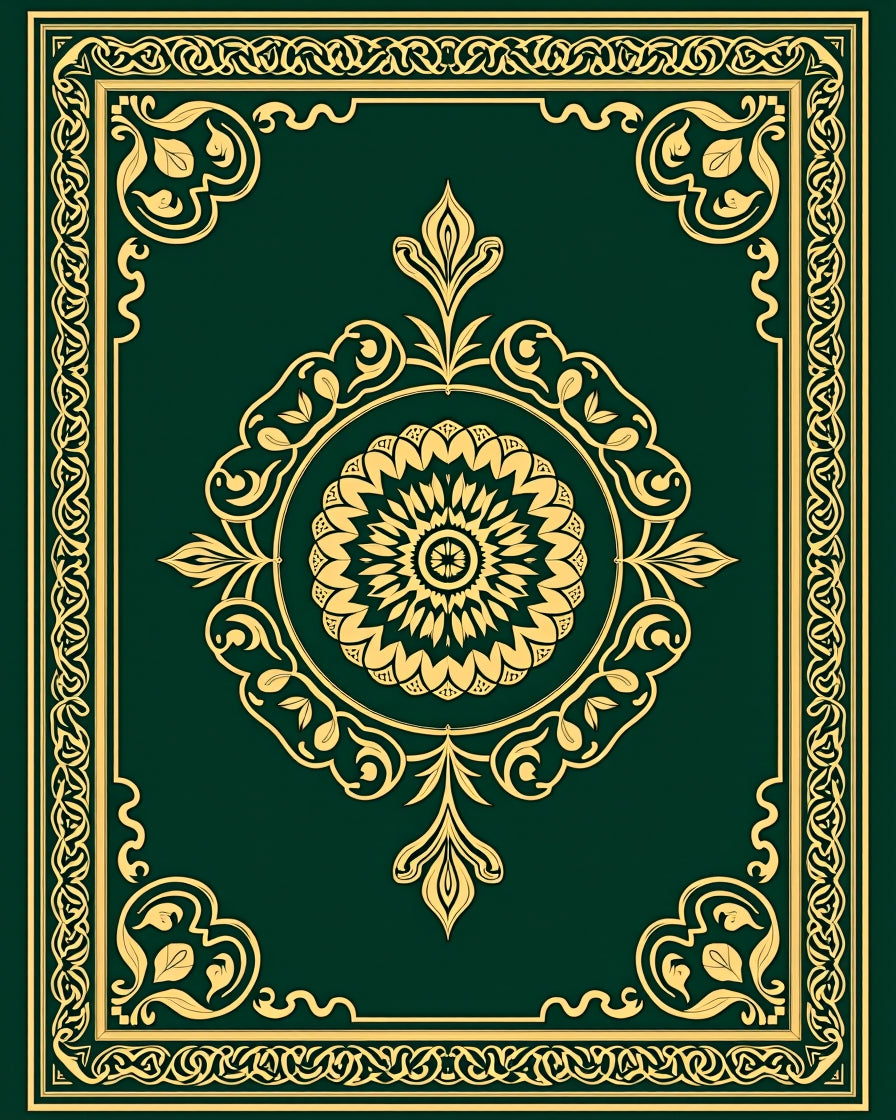 Ornate Floral Center medallion Border Rug