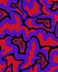 Vibrant Abstract Wavy Pattern Rug
