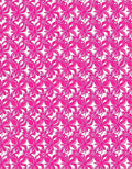 Pink Floral Inspired Repeating Pattern Rug