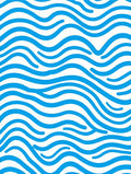Abstract Blue White Wavy Stripe Design Rug