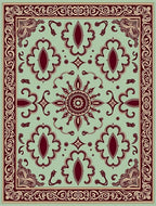 Ornate Floral Medallion Pattern Rug