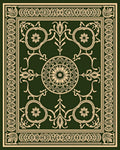 Ornate Floral Scrollwork Geometric Rug