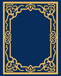 Gold Ornate Border Design Rug