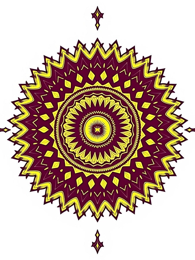 Bold Tribal Mandala Pattern Rug