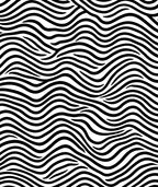 Bold Wavy Black White Stripes Rug