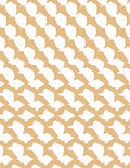 Caramel White Stylized Geometric Pattern Rug