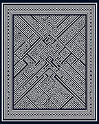 Intricate Geometric Maze Pattern Rug