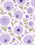 Lavender Daisy Meadow Pattern Rug