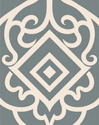 Classic Diamond Swirl Abstract Pattern Rug