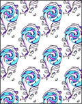 Playful Purple Teal Swirl Paisley Rug