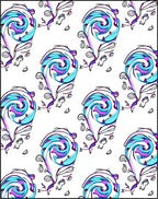 Playful Purple Teal Swirl Paisley Rug