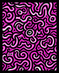 Bold Pink Swirl Pattern Rug