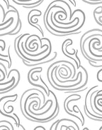 Scribble Swirl Abstract Gray Pattern Rug