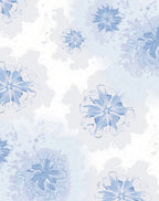 Light Blue Floral Abstract Pattern Rug