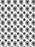 Black White Classic Floral Damask Rug