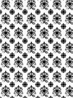 Black White Classic Floral Damask Rug