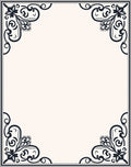 Ornate Floral Scroll Design Rug