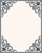 Ornate Floral Scroll Design Rug