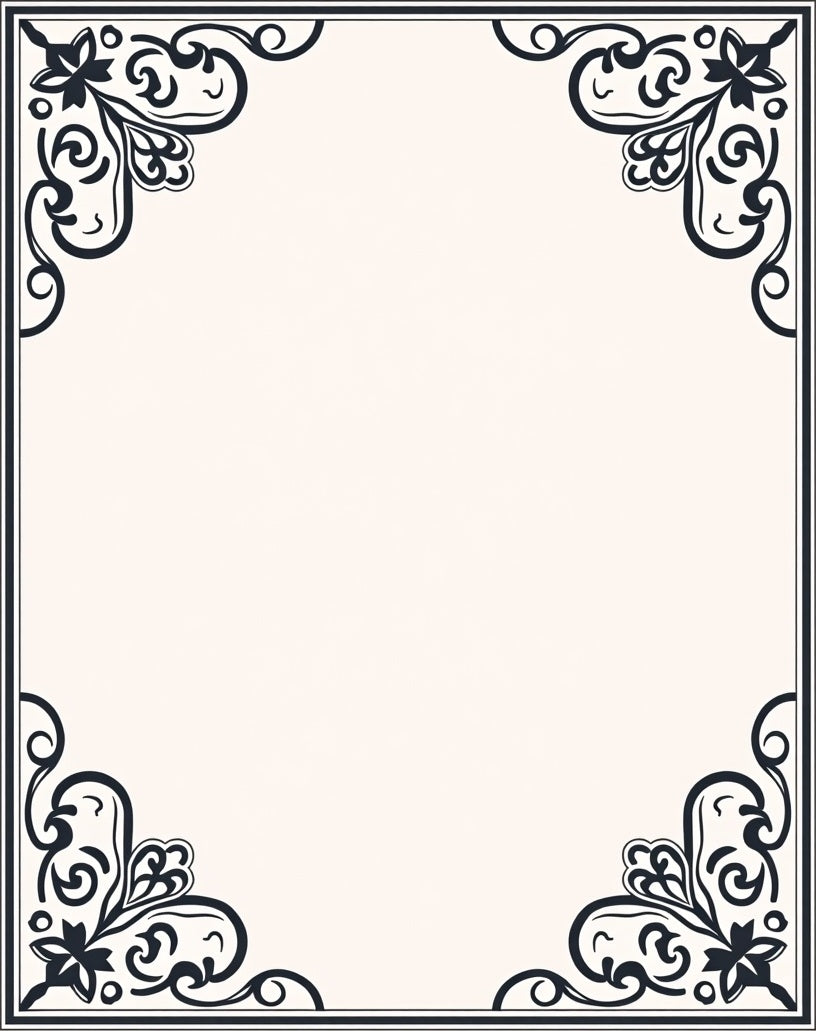 Ornate Floral Scroll Design Rug