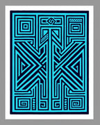 Bold Lines Geometric Maze Pattern Rug