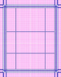 Pink Grid Geometric Pattern Rug