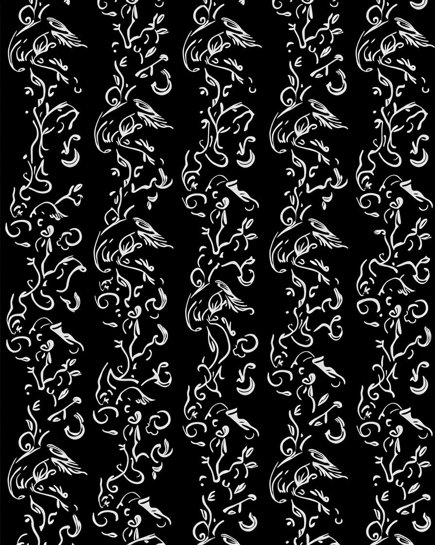 Birds And Vines Whimsical Design Rug