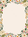 Farmhouse Floral Vines Patterned Rug