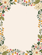 Farmhouse Floral Vines Patterned Rug