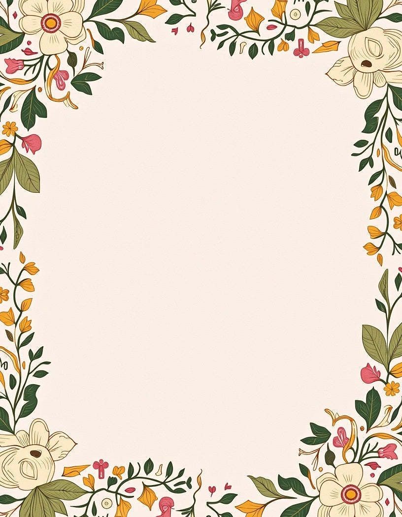 Farmhouse Floral Vines Patterned Rug