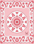 Floral Mandala Patterned Pink Rug
