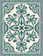 Classic Floral Damask Pattern Rug