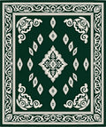 Elegant Ivory Floral Patterned Rug