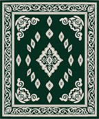 Elegant Ivory Floral Patterned Rug