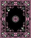 Pink Botanical Flourish Butterfly Design Rug