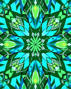 Vivid Geometric Kaleidoscope Design Rug