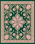 Elegant Floral Vine With Pink Accents Rug