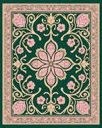 Elegant Floral Vine With Pink Accents Rug