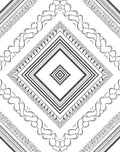 Intricate Diamond Geometric Pattern Rug