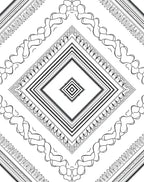 Intricate Diamond Geometric Pattern Rug