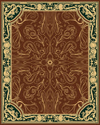 Classic Floral Scrollwork Ornate Design Rug