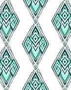 Art Deco Diamond Shapes Pattern Rug