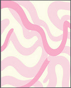 Soft Pink Wave Pattern Rug