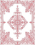 Ornate Floral Scrollwork Patterns Rug