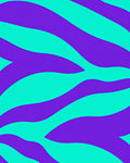 Bold Teal Purple Wavy Stripes Rug